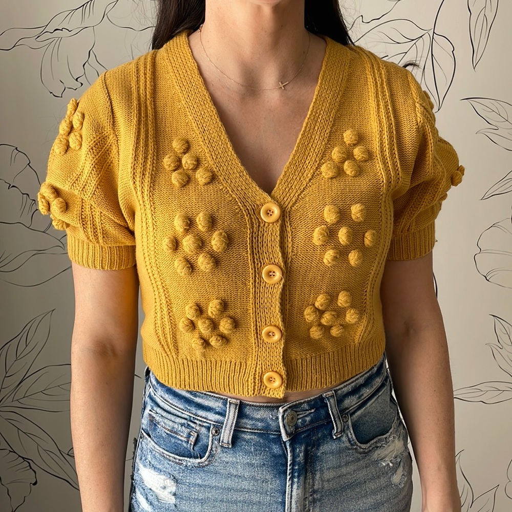 Endless Blu Puff Sleeve Sweater